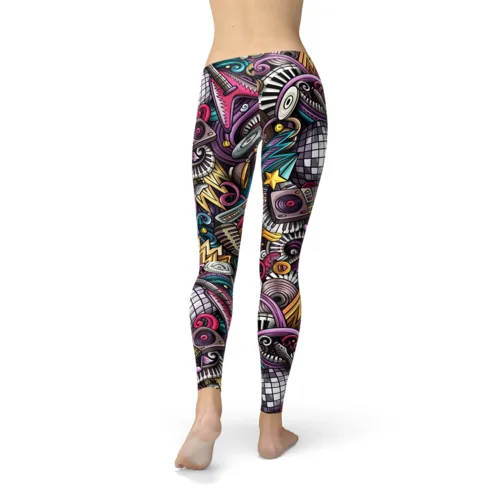 Womens Grunge Rock n Roll Leggings - Image 6