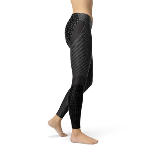 Womens Carbon Fiber Sports Leggings - Image 2