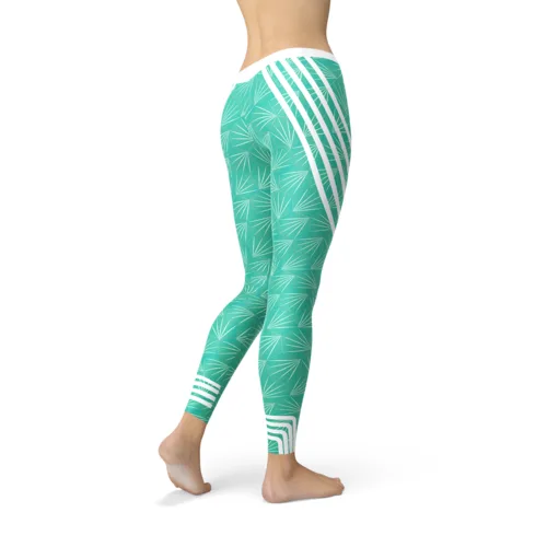 Turquoise Sports Leggings - Image 4