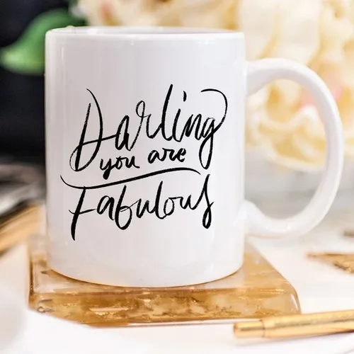 Darling You Are Fabulous, Coffee Mug, Coffee Cup, - Image 3