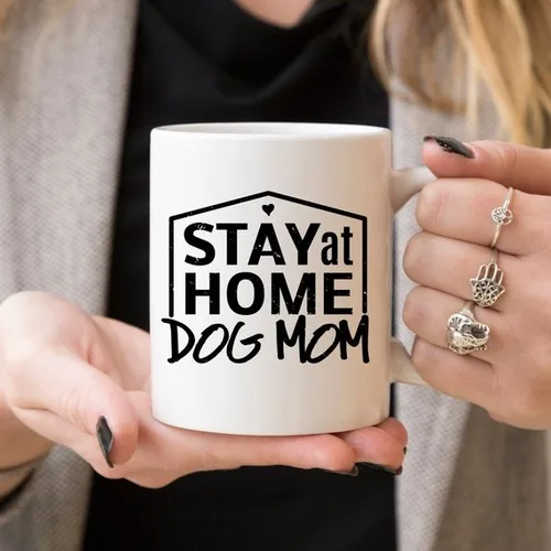 Gift For Dog Mom, Stay At Home Dog Mom Mug, Gift - Image 4