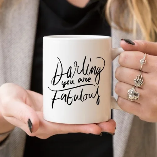 Darling You Are Fabulous, Coffee Mug, Coffee Cup, - Image 5