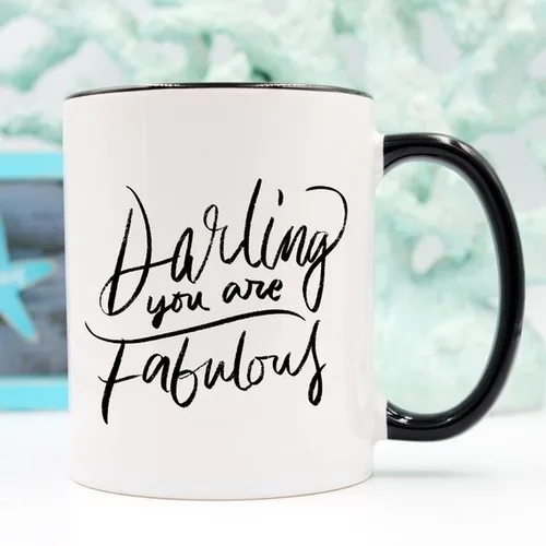 Darling You Are Fabulous, Coffee Mug, Coffee Cup, - Image 2