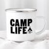 Camping Mug Enamel Mug Campfire Mug Camp Life Tin - Image 2