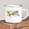 Wanderlust Enamel Mug Camping Mug Happy Hiker - Image 2