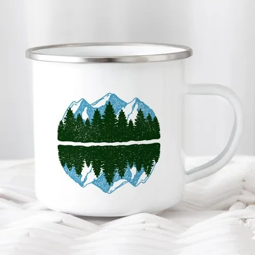 Mountain Mug Enamel Mug Wanderlust Camping Mug The - Image 2