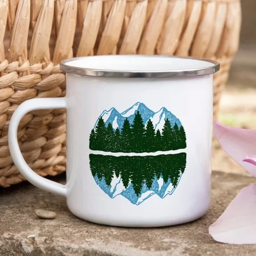 Mountain Mug Enamel Mug Wanderlust Camping Mug The - Image 3