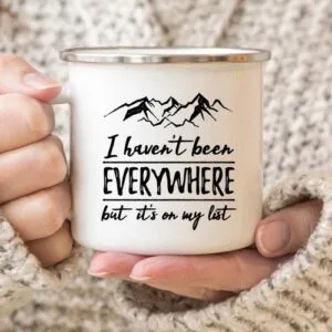 Wanderlust Enamel Mug Camping Mug I Haven't Been
