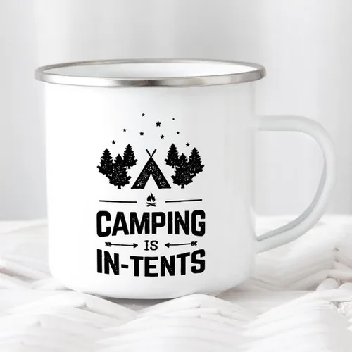 Camping Mug Enamel Mug Campfire Mug Camping is - Image 2
