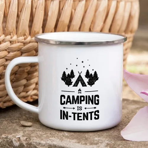Camping Mug Enamel Mug Campfire Mug Camping is - Image 3