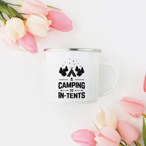Camping Mug Enamel Mug Campfire Mug Camping is - Image 5