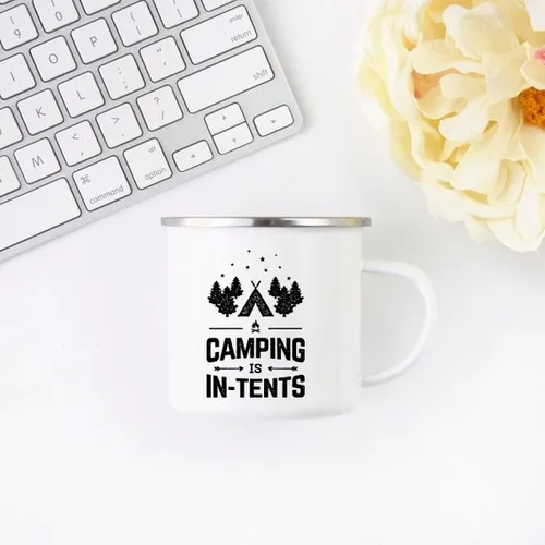 Camping Mug Enamel Mug Campfire Mug Camping is - Image 4