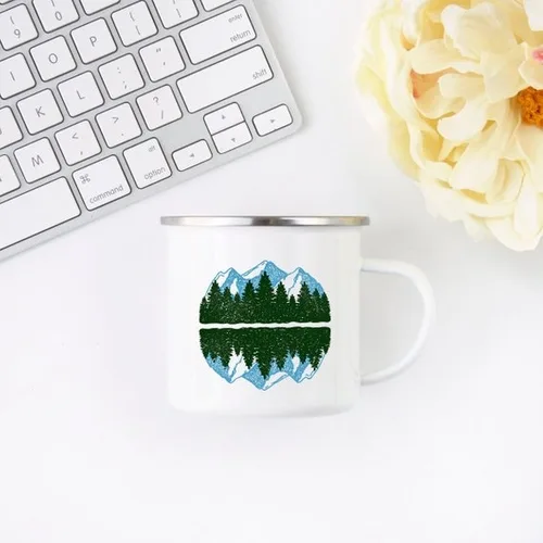 Mountain Mug Enamel Mug Wanderlust Camping Mug The - Image 4