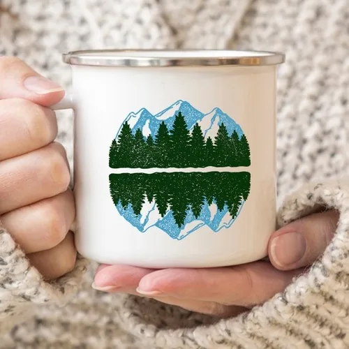 Mountain Mug Enamel Mug Wanderlust Camping Mug The - Image 5